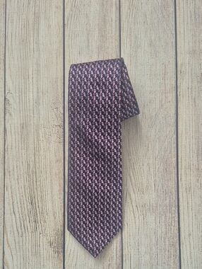 Charles Tyrwhitt Men's Navy & Pink Seahorse Print 100% Silk Necktie Luxury